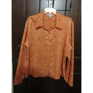 RAPHAEL ORANGE LONG SLEEVE SHIRT SIZE L